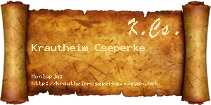 Krautheim Cseperke névjegykártya